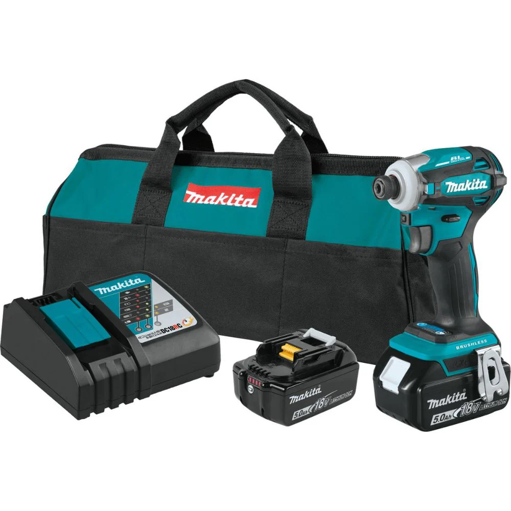 Makita XDT19T 18V LXT Lithium-Ion Brushless Cordless Quick-Shift Mode 4-Speed Impact Driver Kit (5.0Ah) - Moutools