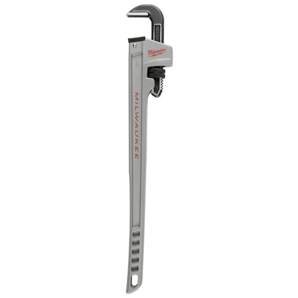 Milwaukee 48-22-7215 14L Aluminum Pipe Wrench with POWERLENGTH Handle - Moutools