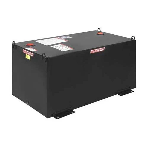 WeatherGuard 358-5-01 100-Gallon Black Steel Fuel Transfer Tank, Rectangle - Moutools