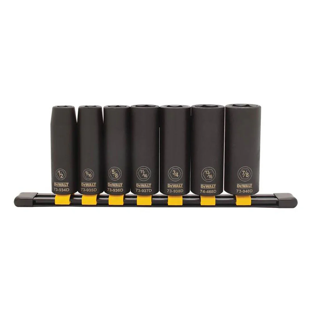 DeWalt DWMT74448OSP 7 Piece SAE Deep Impact Socket Set - Moutools