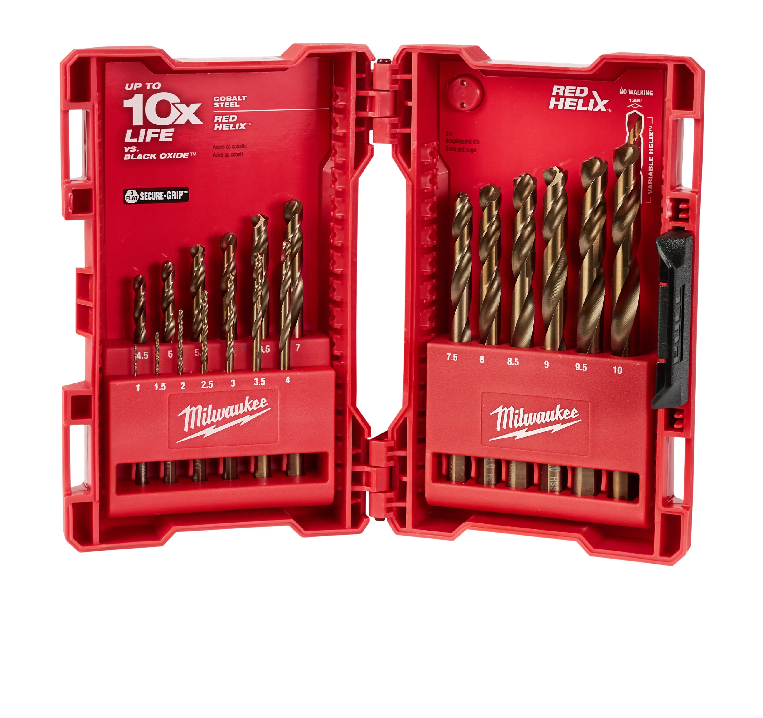 Milwaukee 48-89-2530 19-Piece Metric COBALT RED HELIX™ Kit - Moutools