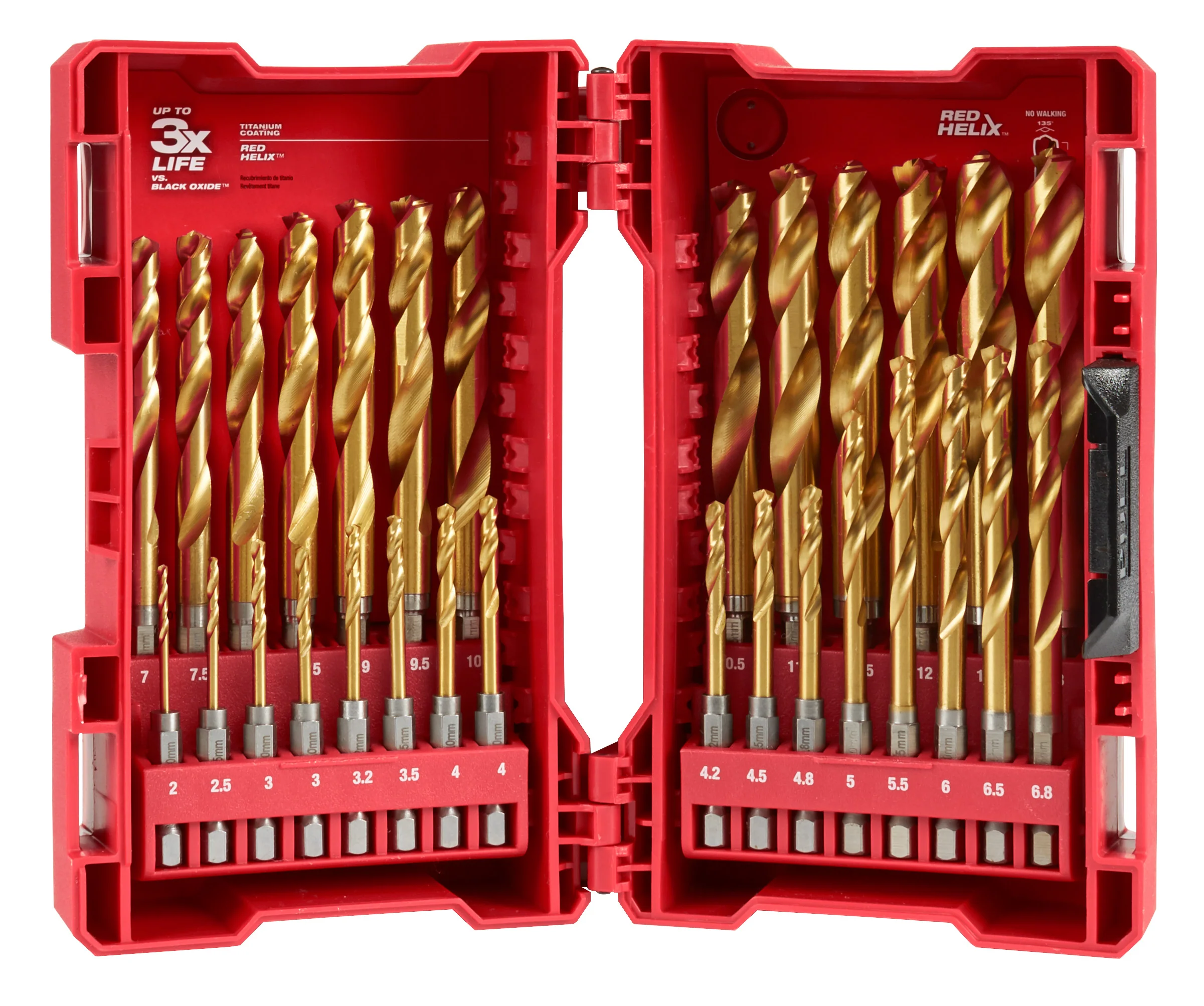 Milwaukee 48-89-4862 29-Piece Metric Titanium SHOCKWAVE™ Red Helix Drill Bit Kit - Moutools