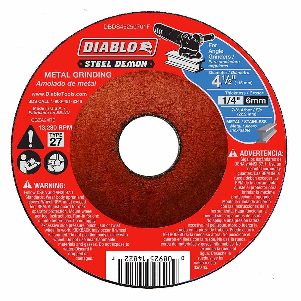 Diablo DBDS45250701F Steel Demon 4-1/2