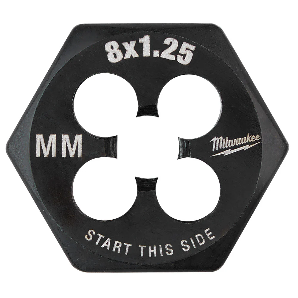 Milwaukee 49-57-5343 M8-1.25 mm 1-Inch Hex Threading Die - Moutools
