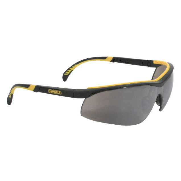 Dewalt DPG55-6D DC Safety Glasses, Black Frame, Silver Mirror Lens - Moutools