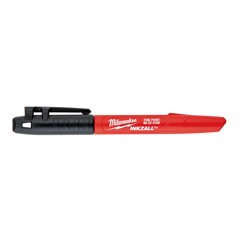 Milwaukee 48-22-3209 INKZALL Fine Point Black Marker, 12 Pack - Moutools
