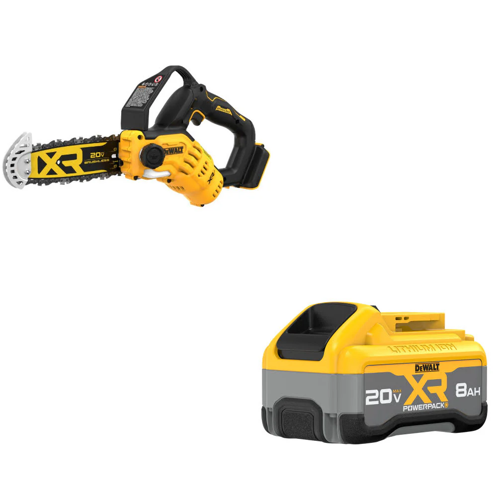 DeWalt DCCS623B 20V Max Pruning Chainsaw W/ FREE DCB2108 20V MAX 8Ah Battery - Moutools