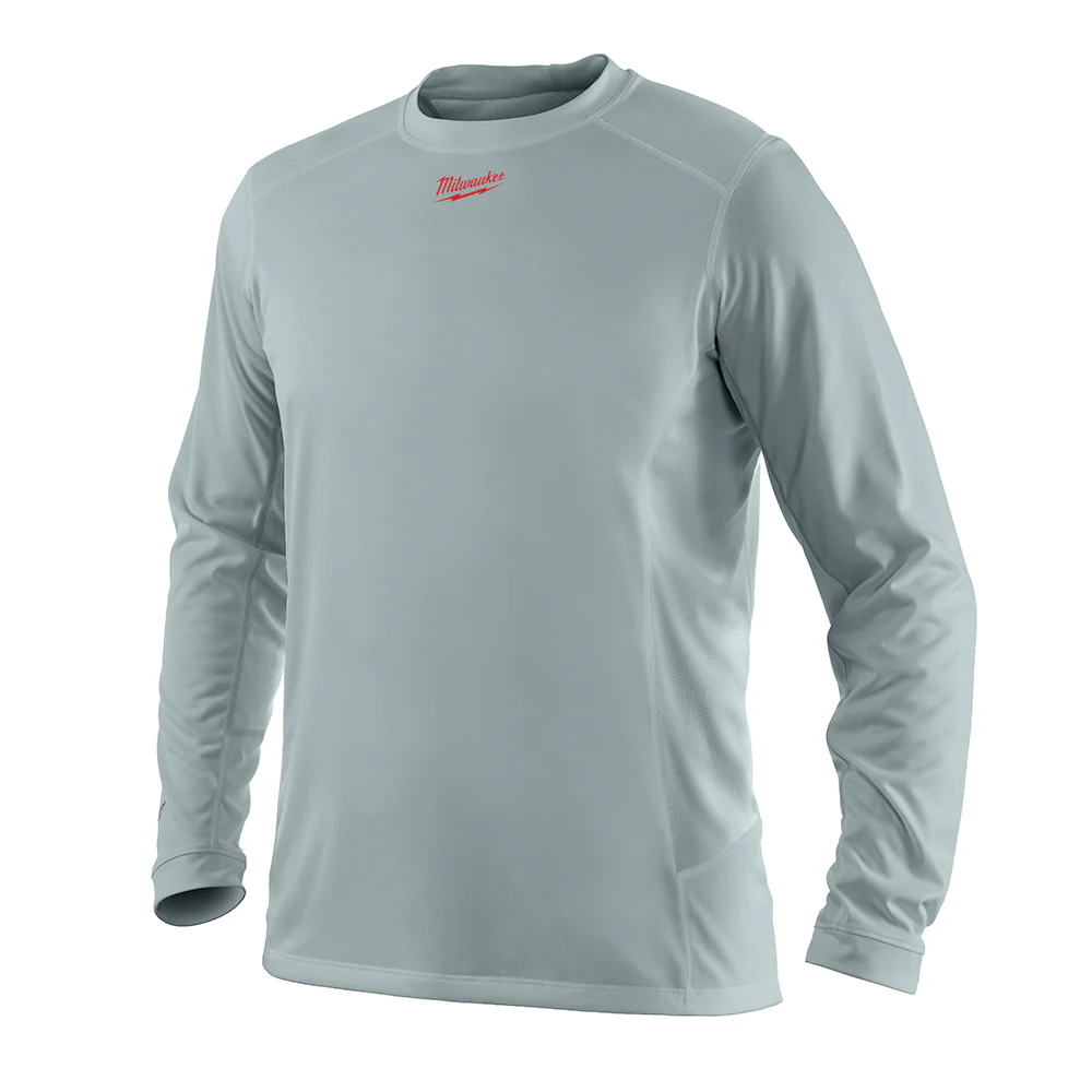 Milwaukee 411G-2X WORKSKIN Light Weight Long Sleeve Shirt, Gray, 2X - Moutools
