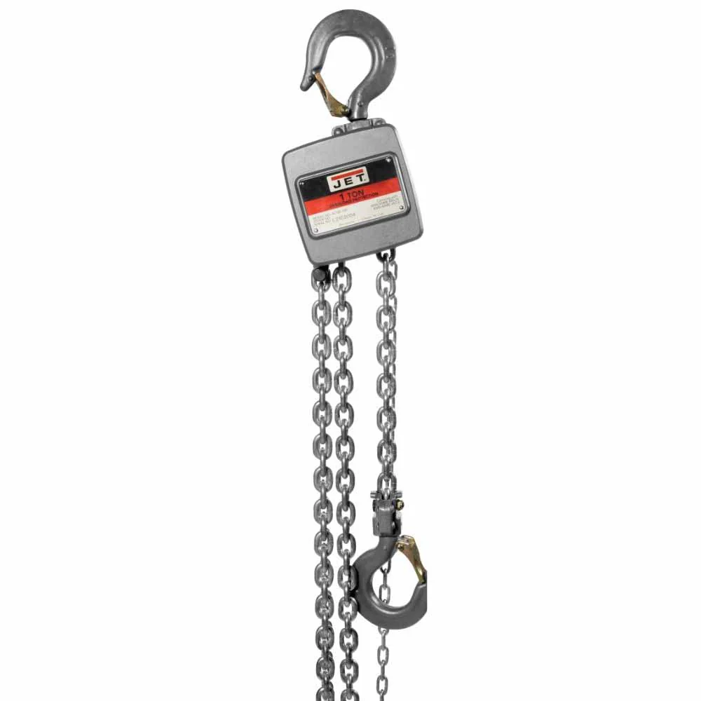 Jet JT9-133120 AL100-100-20 1 Ton Hand Chain Hoist with 20' of Lift - Moutools