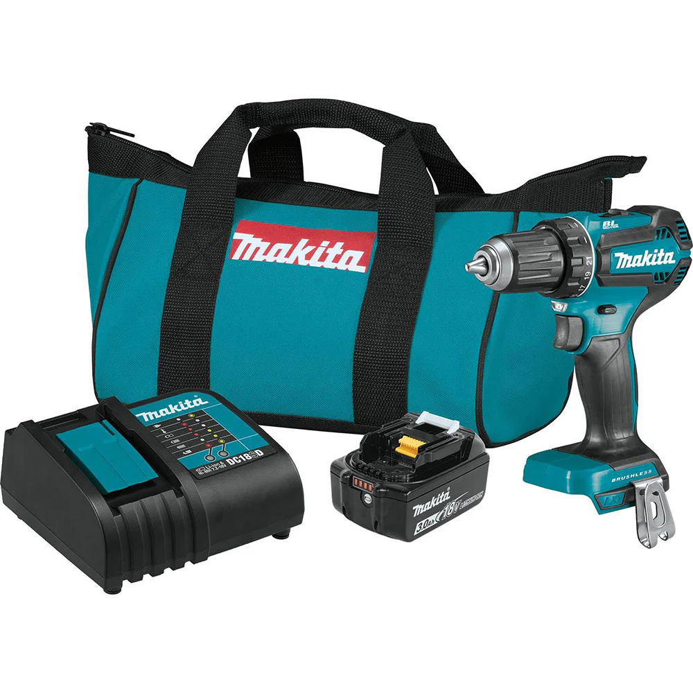 Makita XFD131 18V LXT Compact Brushless 1/2 in. Driver-Drill Kit (3.0Ah) - Moutools
