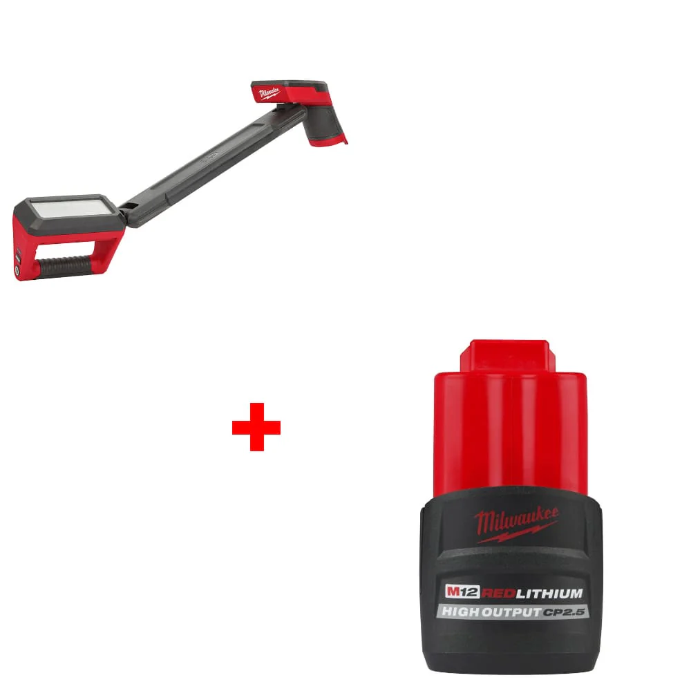 Milwaukee 2126-20 M12 Underbody Light Kit w/ FREE 48-11-2425 M12 Battery Pack - Moutools