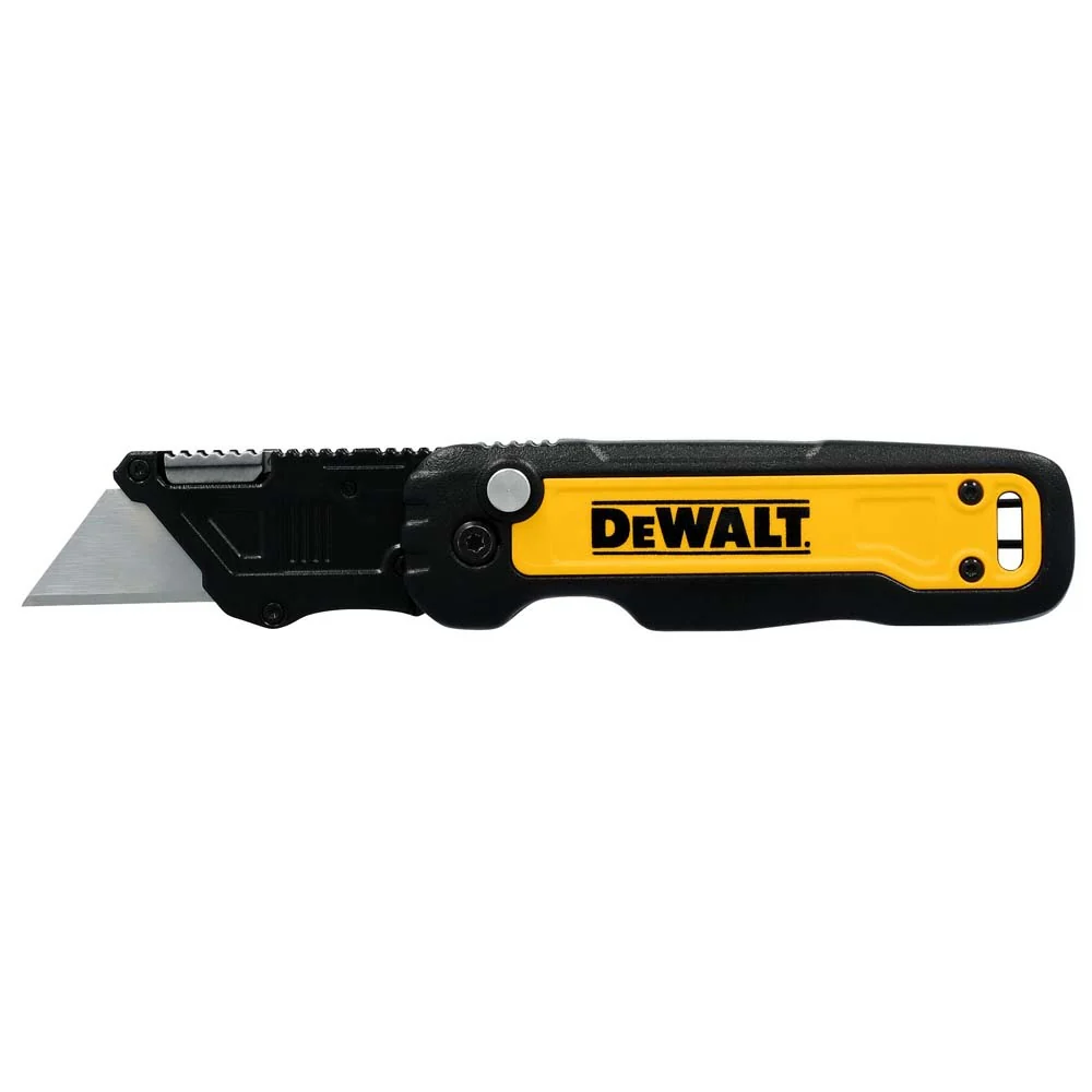 DeWalt DWHT10991 Push & Flip Folding Carbon Finish Blade Utility Knife - Moutools