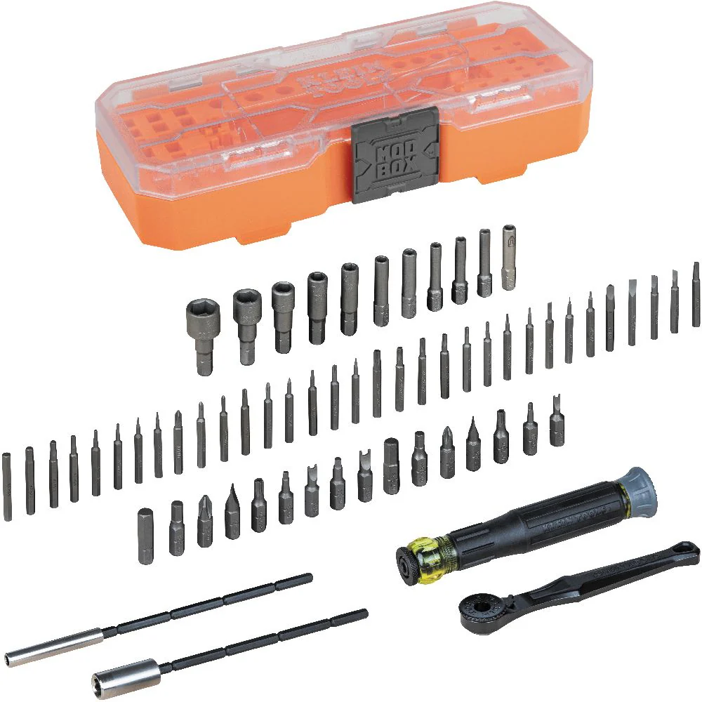 Klein 32787 Precision Ratchet and Driver System, 64-Piece - Moutools