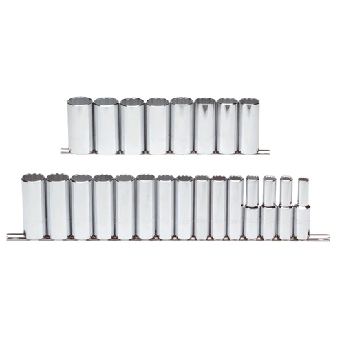 Proto J54201 1/2 Drive 23 Pc. Metric Socket Set - 12 Point - Moutools