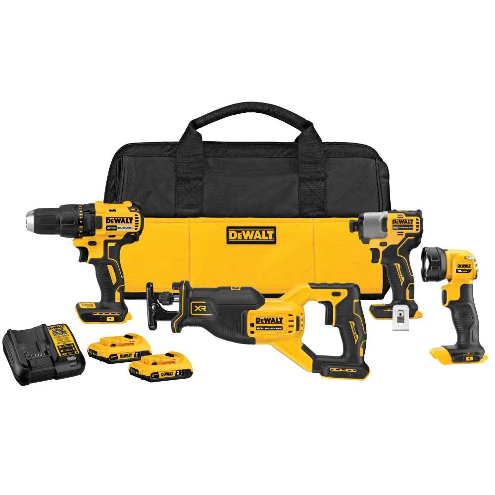 DeWalt DCK479D2 20V Max Brushless Cordless 4-Tool Combo Kit - Moutools