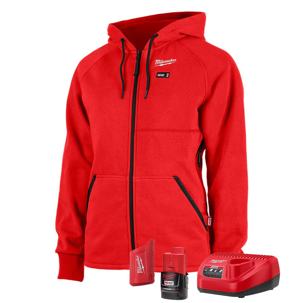 Milwaukee 336R-21 M12 Red Heated Women's Hoodie Kit - Moutools