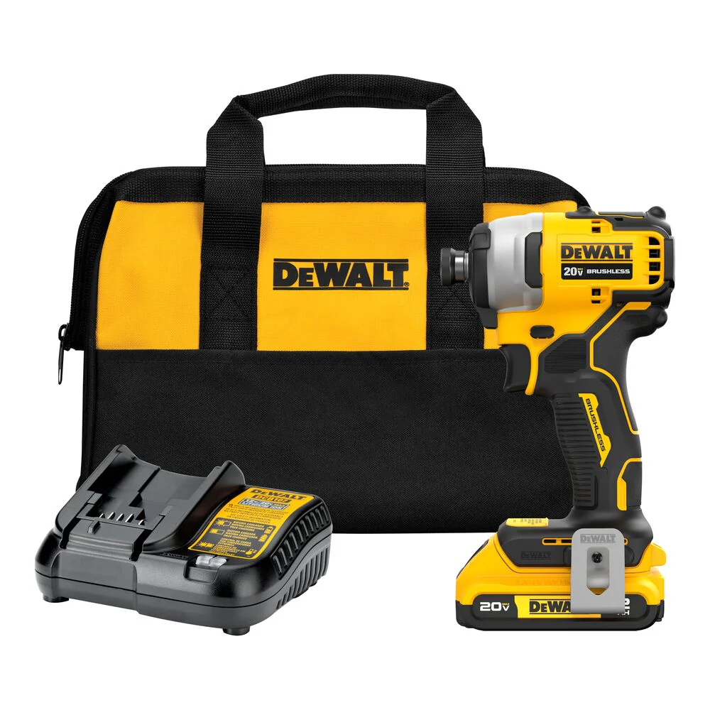 DeWalt DCF809D1 ATOMIC 20V MAX Brushless Cordless Compact 1/4 in. Impact Driver Kit - Moutools
