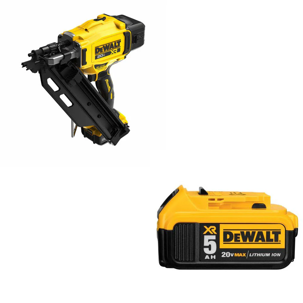 DeWalt DCN930P1 20V MAX XR 30° Nailer Kit W/ FREE DCB205 20V MAX Battery Pack - Moutools
