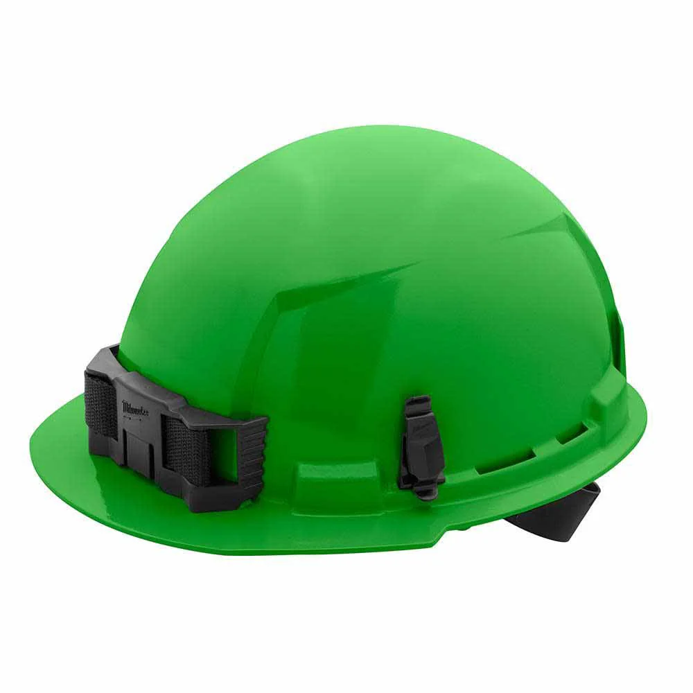 Milwaukee 48-73-1106 Green Front Brim Hard Hat with 4PT Ratcheting Suspension – Type 1 Class E - Moutools