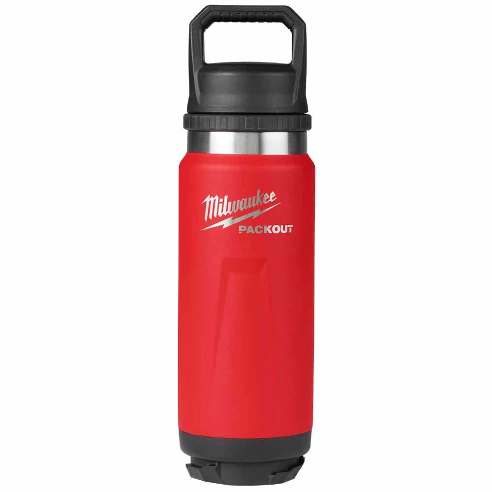 Milwaukee 48-22-8396R PACKOUT 24oz Insulated Bottle with Chug Lid - Red - Moutools