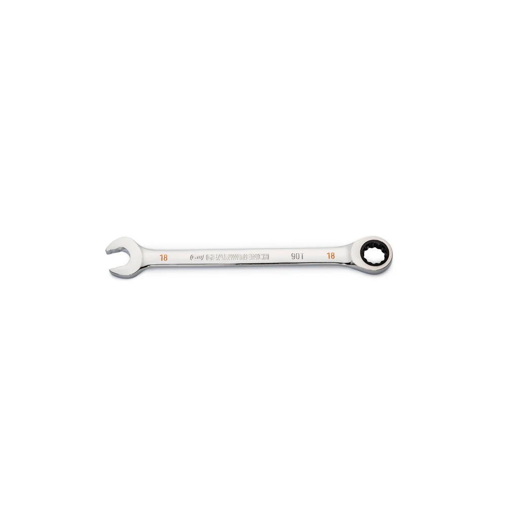 GearWrench 86918 18mm 90-Tooth 12 Point Ratcheting Combination Wrench - Moutools