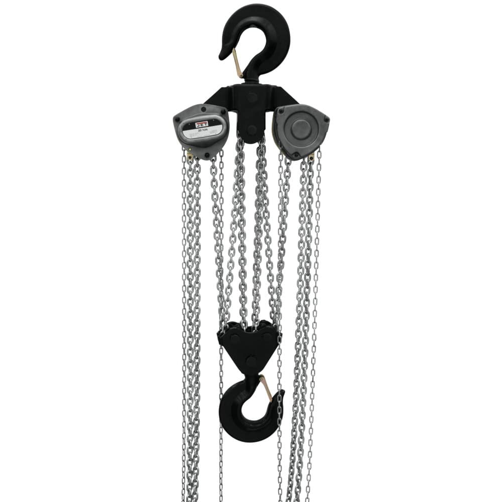 Jet JT9-109115 L-100-1500WO-15 15-Ton Hand Chain Hoist 15' Lift, Overload Protection - Moutools