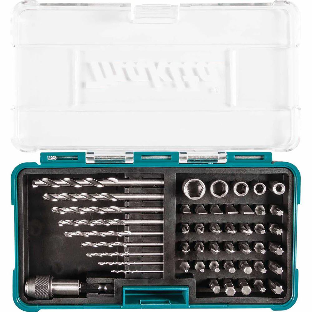 Makita B-36201 48 Piece Metric HSS Socket, Screw Bit, Drill Bit Set - Moutools