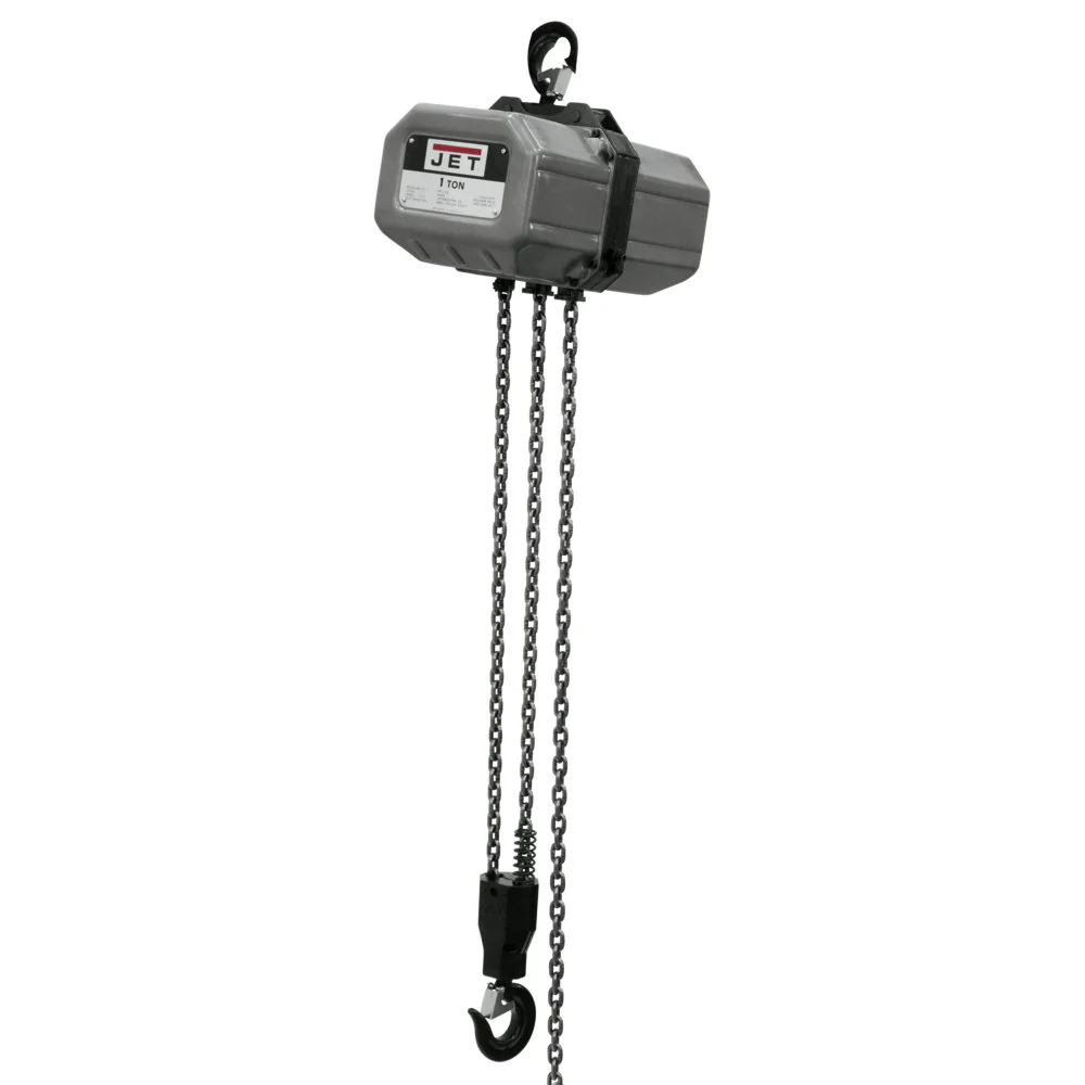 Jet JT9-132000 1SS-3C-20, 1-Ton Electric Chain Hoist 3-Phase 20' Lift - Moutools