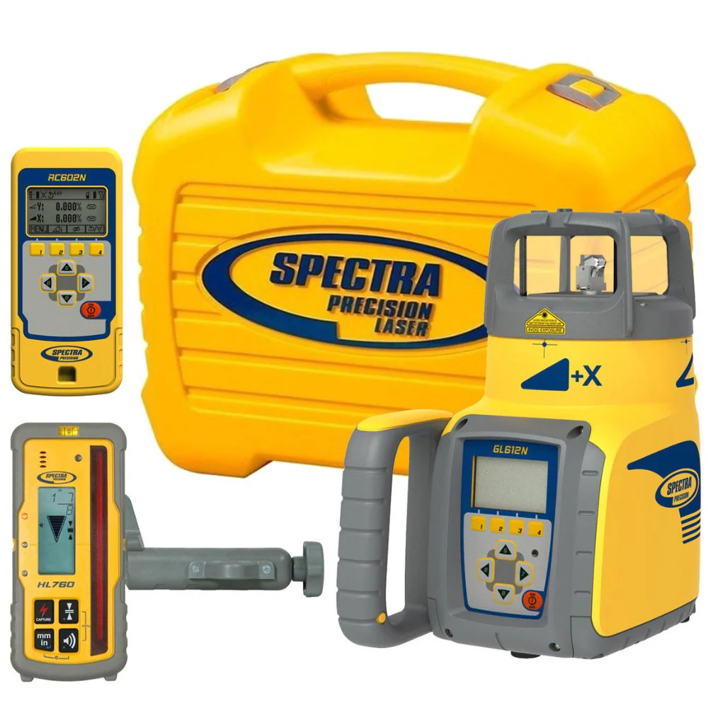 Spectra GL612N Single Grade Laser with HL760 Receiver and RC602N Remote - Moutools