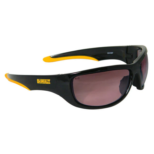 Dewalt DPG94-GLD Dominator Safety Glasses, Black/Yellow Frame, Gradient Lens - Moutools