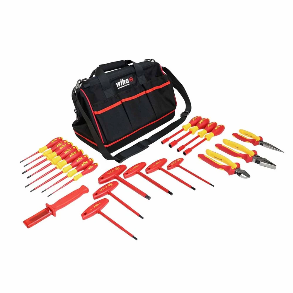 Wiha 32973 22 Piece Insulated Pliers-Cutters and Screwdriver Set - Moutools
