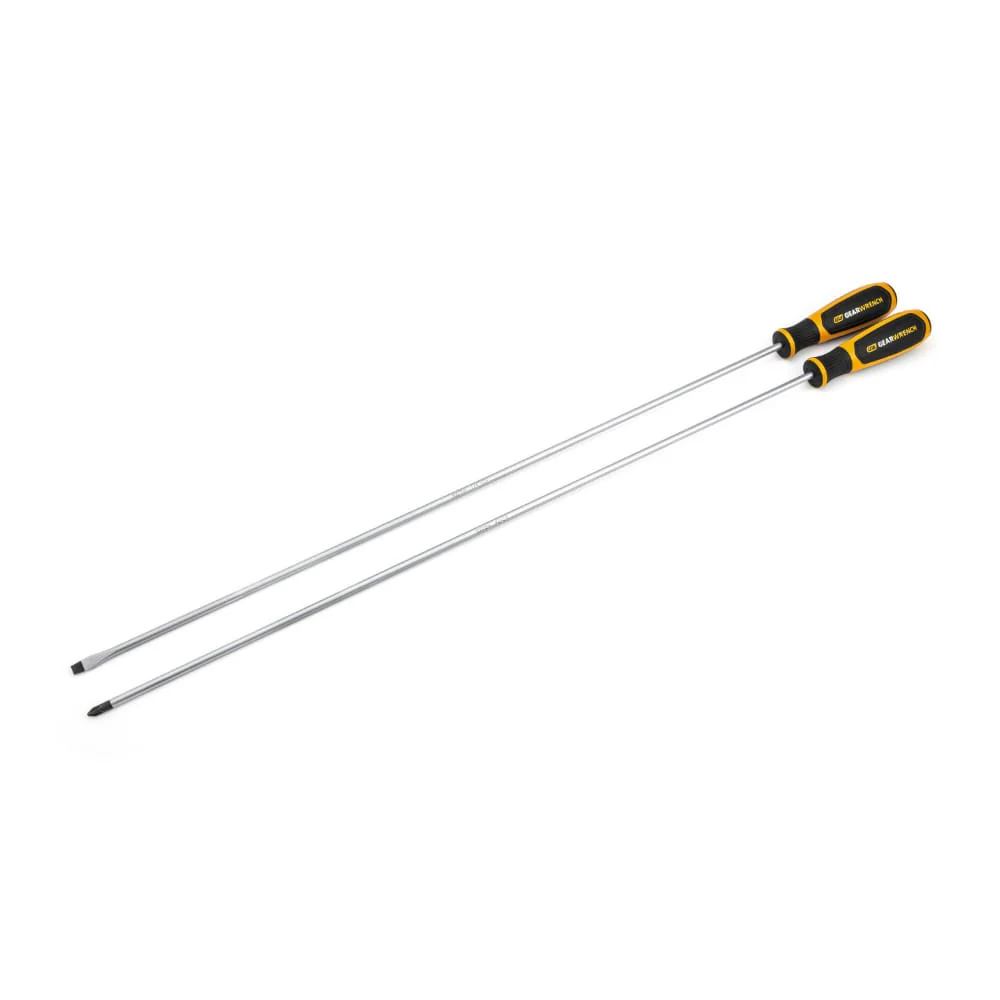 GearWrench 80068H 2 Pc. Phillips/Slotted Dual Material Screwdriver Set - Moutools