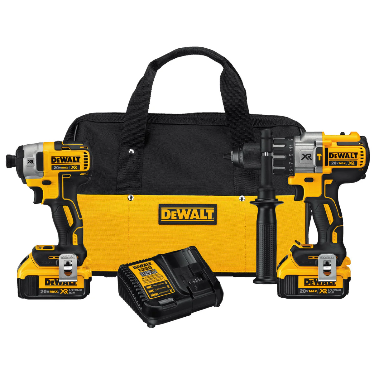 DeWalt DCK299M2 20V Li-Ion Brushless Hammerdrill / Impact Kit 4.0Ah, Bag - Moutools