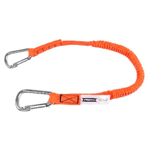 Proto JLAN15LBDSS Elastic Lanyard with 2 Stainless Steel Carabiners - 15 lb. - Moutools