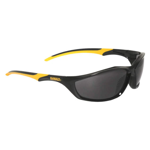 Dewalt DPG96-2D Router Safety Glasses, Black/Yellow Frame, Smoke Lens - Moutools