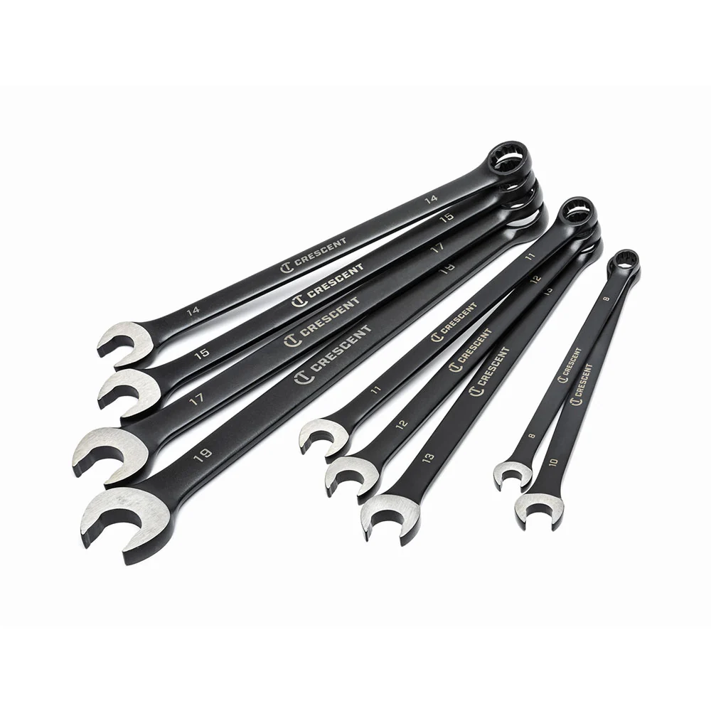 Crescent CCWS9BM 9pc X10 12 Point Long Pattern Combination Metric Wrench Set - Moutools
