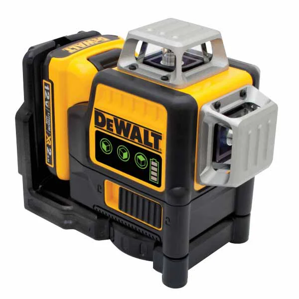 DeWalt DW089LG-K 12V 3 x 360 Degree Green Line Laser - Moutools
