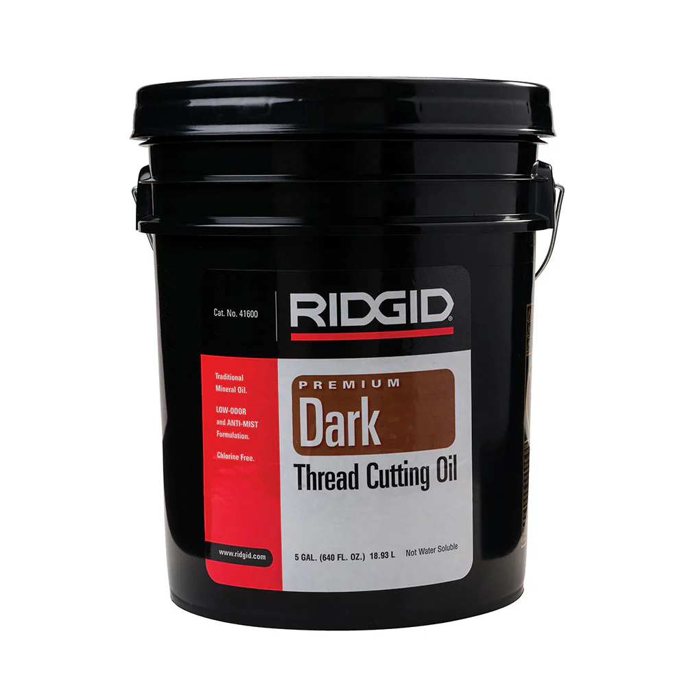 RIDGID 41600 Low Odor Anti-Misting Dark Threading Oil, 5 Gallon - Moutools