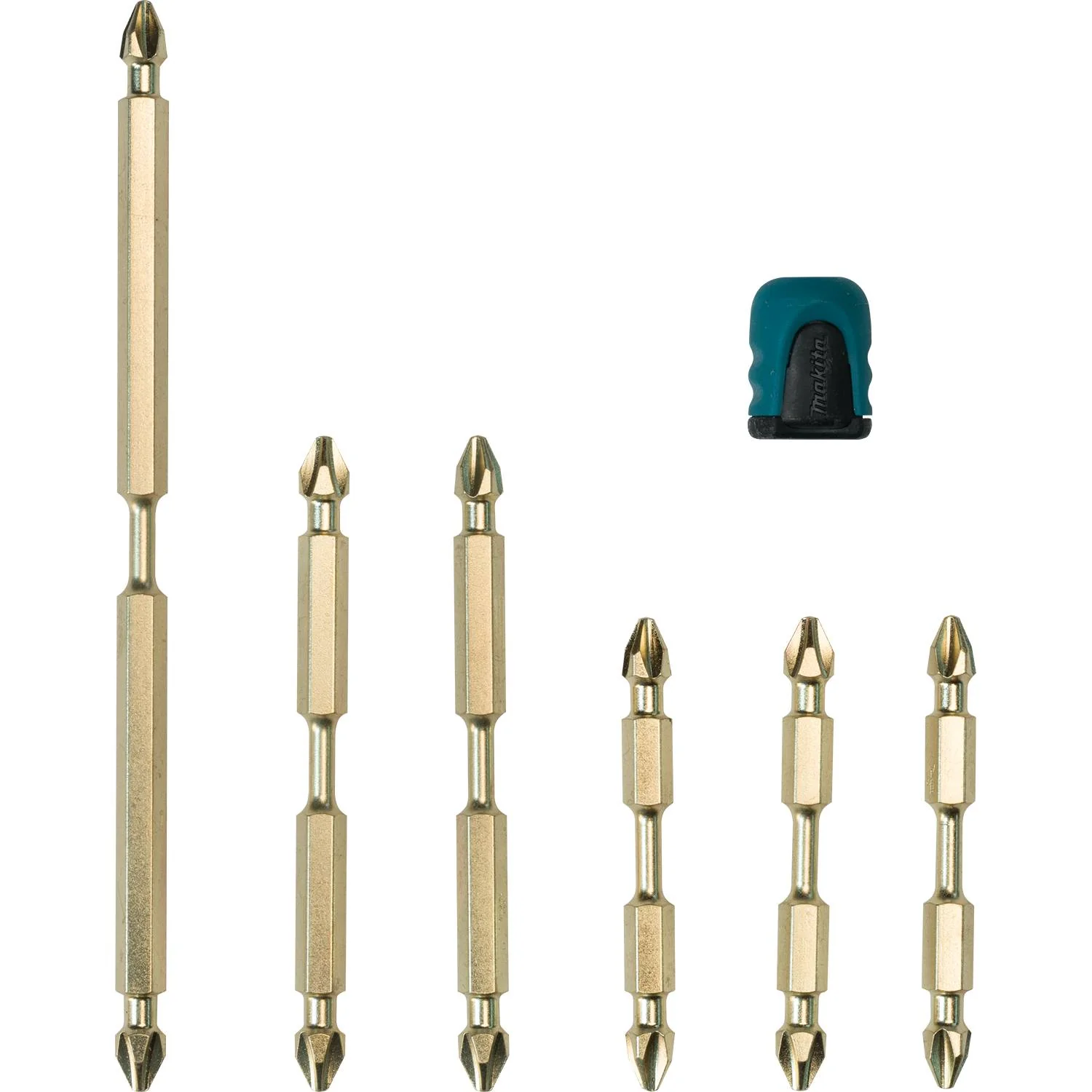 Makita B-44987 Impact GOLD 7 Piece Double-Ended Power Bits wih Mag Boost - Moutools