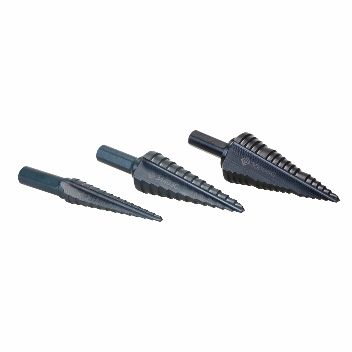 Greenlee 35884C #1, #3, & #8 Cobalt KwikStepper Step Bit Kit - Moutools