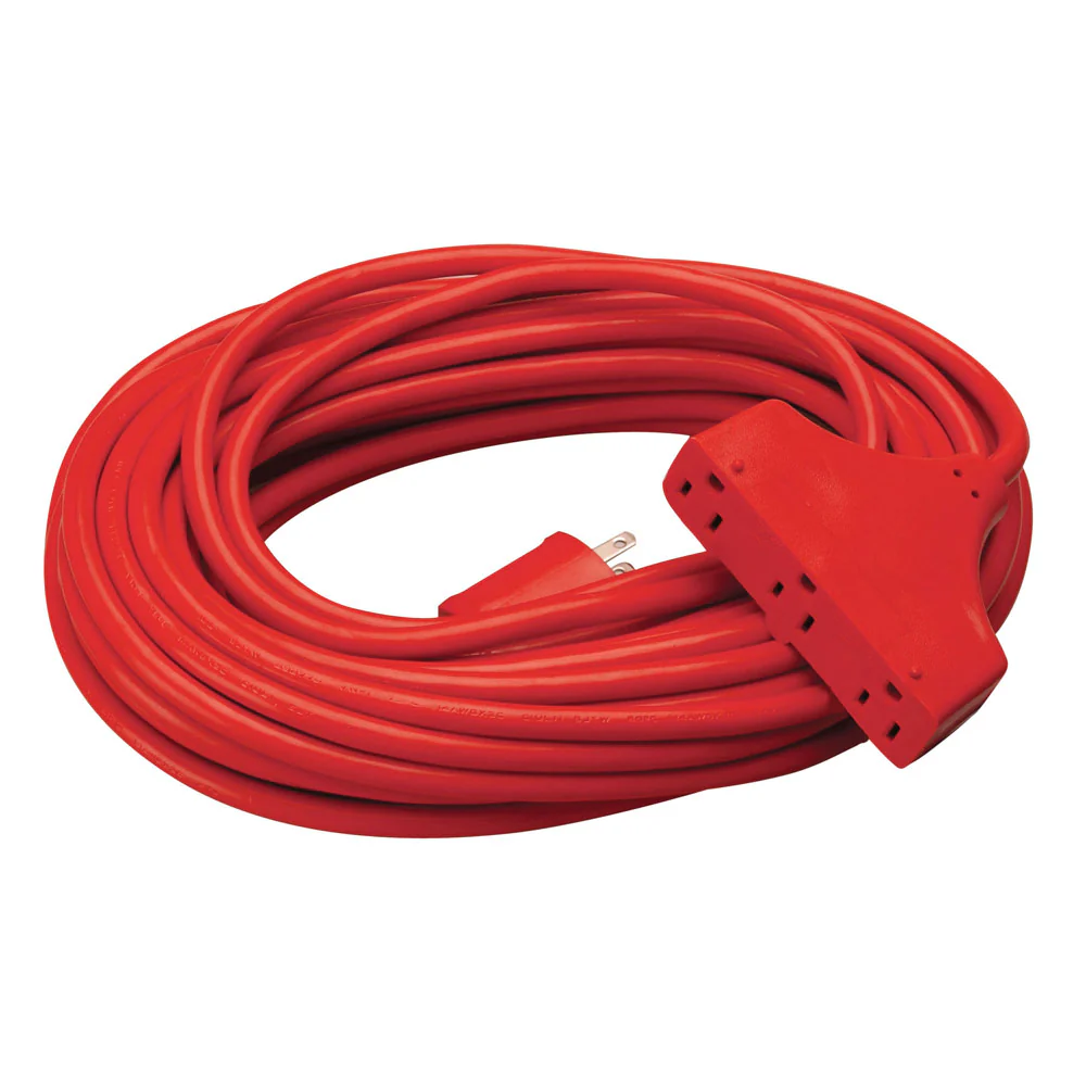 Southwire 4218SW8804 50' SJTW 14/3 Three-Way Power Block (Red) - Moutools