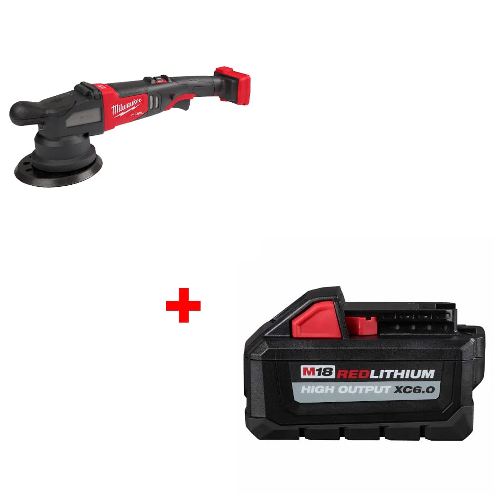 Milwaukee 2685-20 M18 FUEL Orbital Polisher w/ FREE 48-11-1865 M18 Battery Pack - Moutools