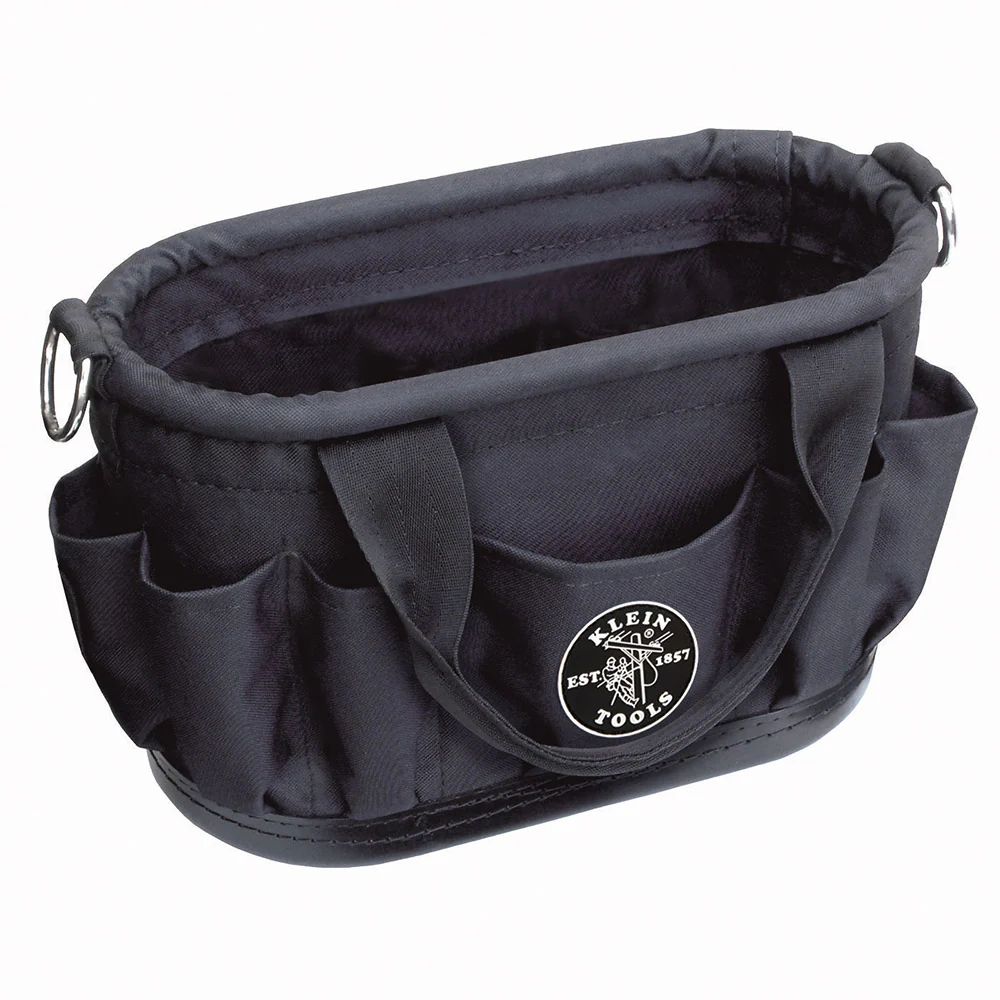 Klein 58886 Tool Tote, Polyester, 7-Pocket with Drain Holes - Moutools