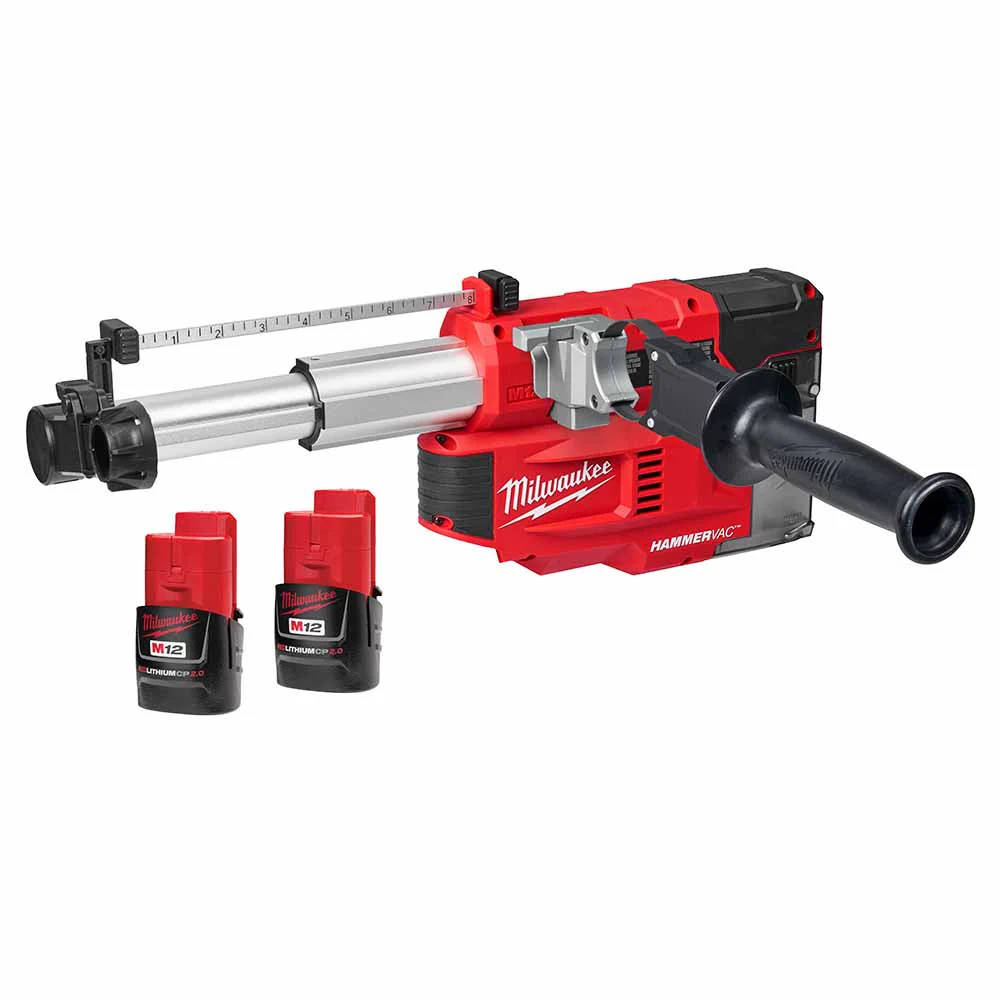 Milwaukee 2509-22 M12™ HAMMERVAC™ Universal Dust Extractor Kit - Moutools