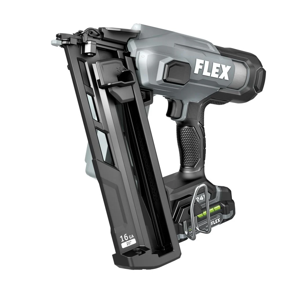 Flex FX4321A-1A 16Ga Angled Nailer Kit (1 x 2.5Ah Battery + 160W Charger) - Moutools