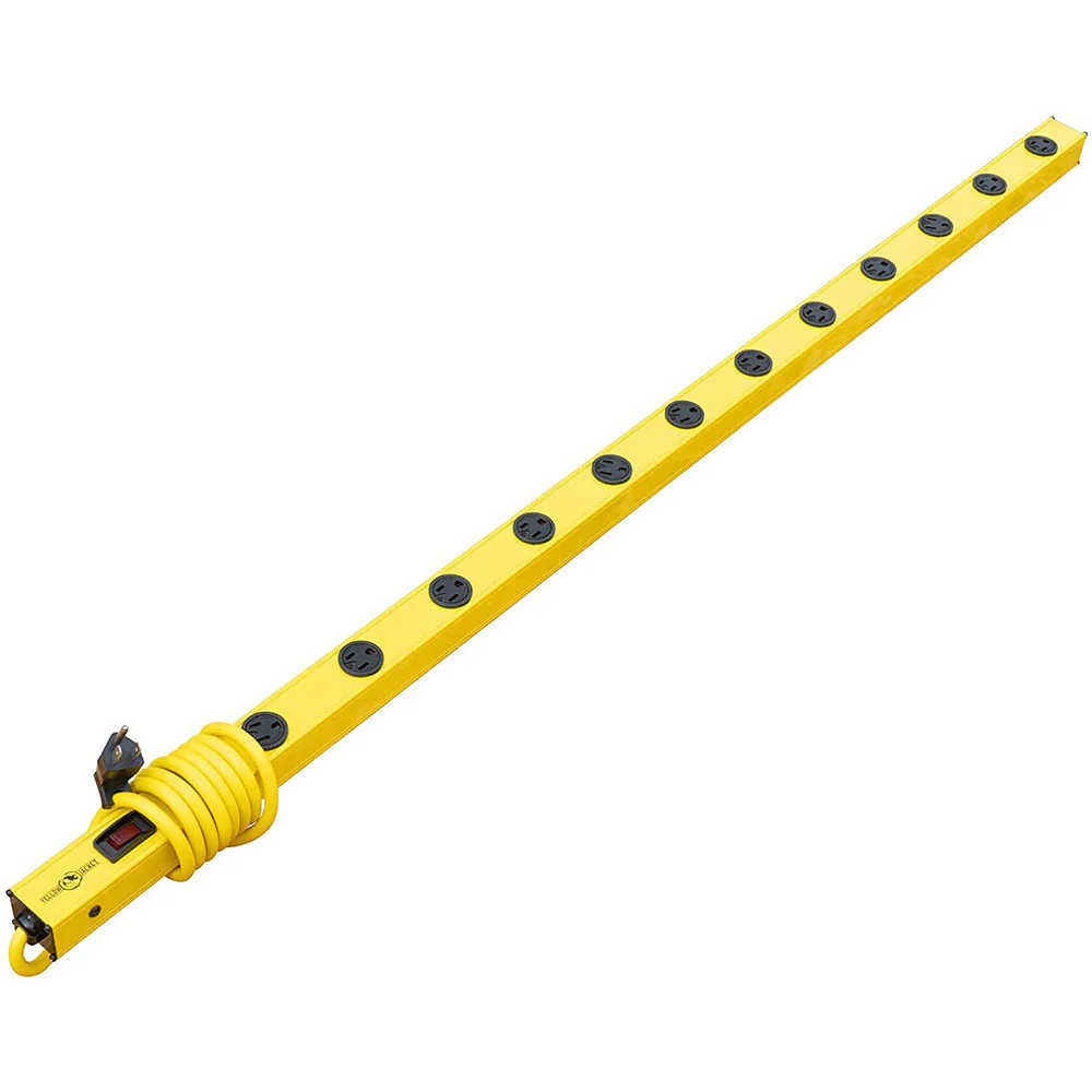 Yellow Jacket 5154 4-Foot Metal Power Strip With 510J Surge Protector and Re-settable Circuit B - Moutools