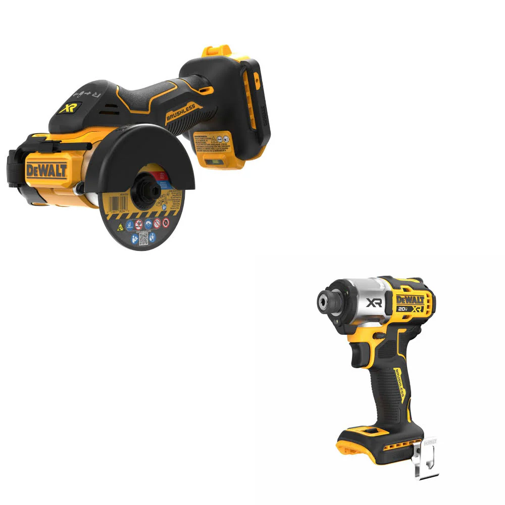 DEWALT DCS438E1 20V MAX Cut-Off Tool Kit W/ FREE DCF845B 20V MAX Impact Driver - Moutools