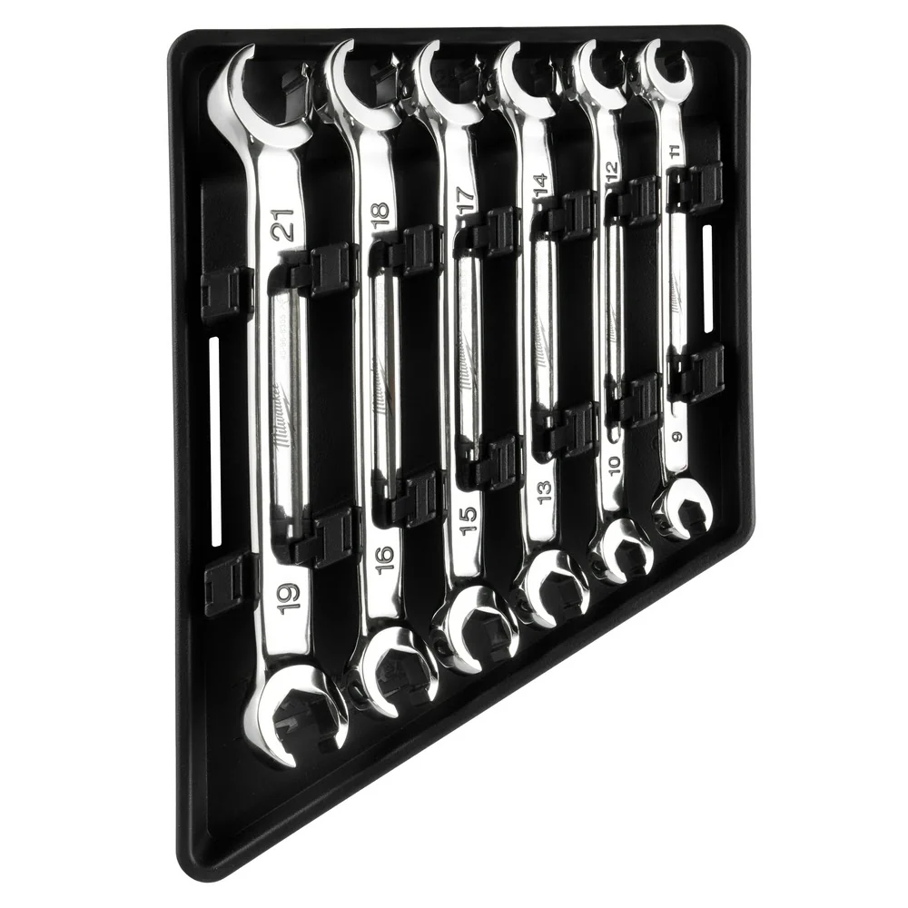 Milwaukee 48-22-9471 6pc Double End Flare Nut Wrench Set - Metric - Moutools