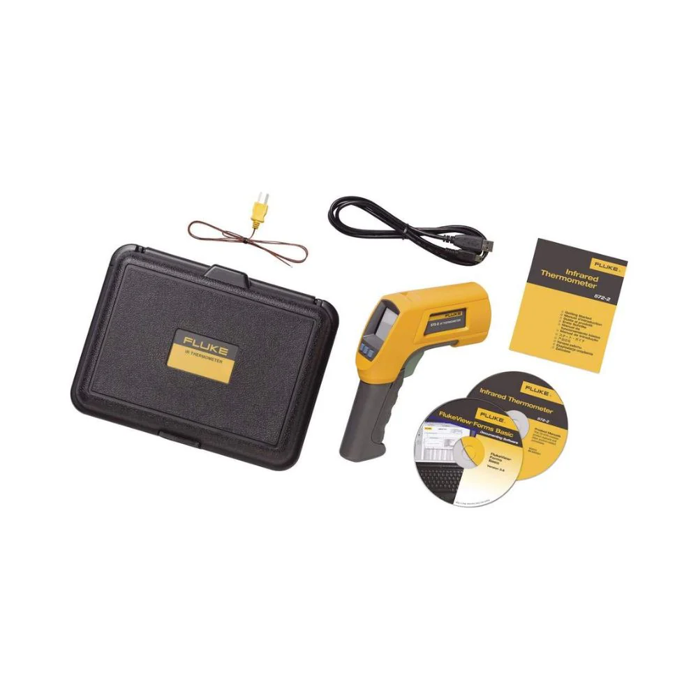 Fluke 572-2 Infrared Contact Thermometer, -22-1652°F Range, 60:1 Ratio - Moutools