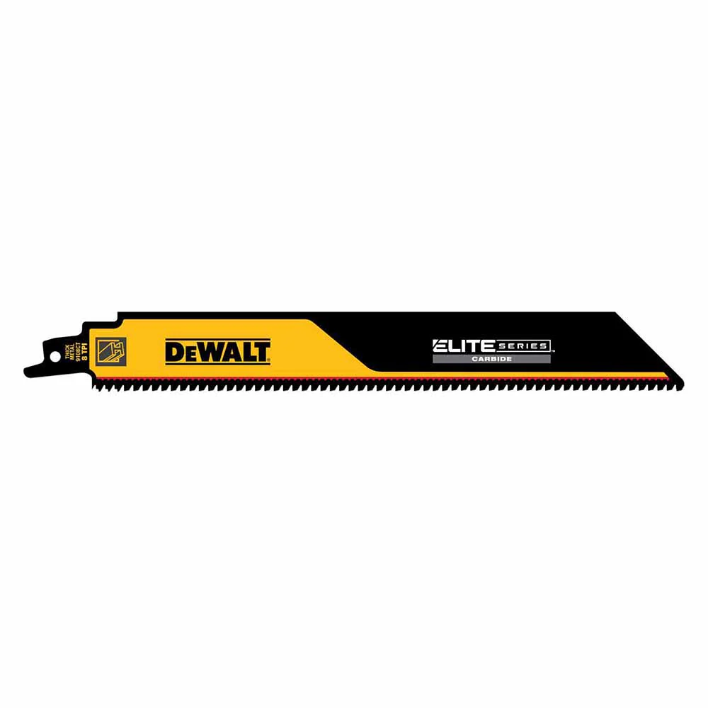 DeWalt DWAR9108CT-3 Elite Series Carbide Tipped 9-in 8-TPI Metal Cutting Reciprocating Saw Blade - Moutools